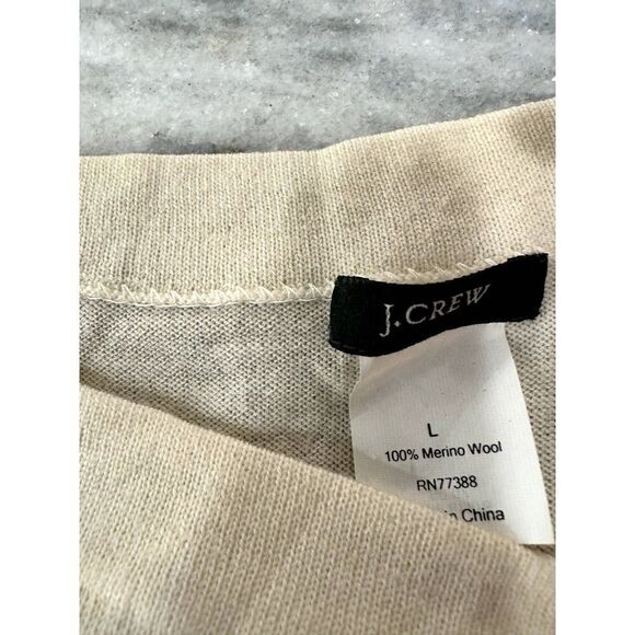 J. Crew Boatneck Lightweight 3/4 Sleeve Sweater 100% Merino Wool Sz L EUC - Picture 3 of 6